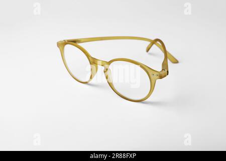 Glasses with corrective lenses on white background Stock Photo