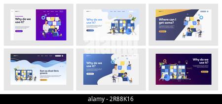Set of people generating ideas Stock Vector