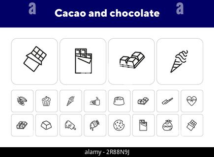 Healthy Food Thin Line Monochrome Icons Stock Vector Image & Art - Alamy