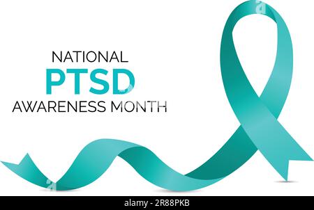 National PTSD Awareness Day, PTSD awareness month, Trauma and Stressor-Related Disorders. Stock Vector