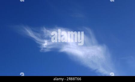 white cirrus cloud on blue sky Stock Photo
