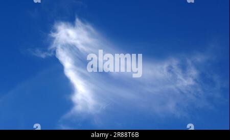white cirrus cloud on blue sky Stock Photo