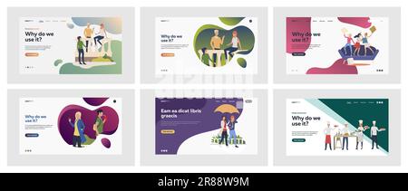 Set of people chatting and having fun together Stock Vector