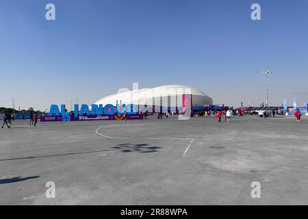 Wakra, Qatar - December 14, 2022: Beautiful Janoub Stadium, modern football (soccer) stadium for FIFA World Cup 2022 Stock Photo