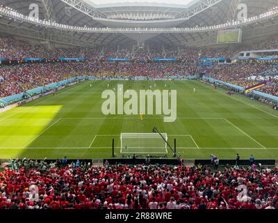 Wakra, Qatar - December 14, 2022: Beautiful Janoub Stadium, modern football (soccer) stadium for FIFA World Cup 2022 Stock Photo