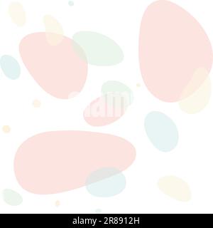 Background texture from abstract colored spots in trendy soft shades of various shapes. Vector. EPS. Happy Womens Day. Line art design for banner, poster, congratulation or invitation, web or label. Stock Vector