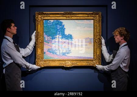 London, UK. 20th June, 2023. Preview of Christie's 20th/21st Century: London Evening Sale. It showcases the dynamism of portraiture across the centuries, coinciding with London's National Portrait Gallery re-opening to the public. Credit: Guy Bell/Alamy Live News Stock Photo