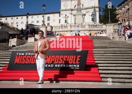 Esai Morales attends the Red Carpet at the Global Premiere of Paramount Pictures' 'Mission: Impossible - Dead Reckoning Part One' at The Spanish Steps Stock Photo