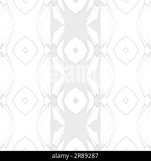Seamless pattern with futuristic geometric texture. white and grey vector seamless illustration with elegant original abstract art deco pattern Stock Vector