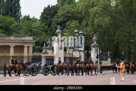 King's Troop Royal Artillery Trooping The Colour Color 2023 Stock Photo