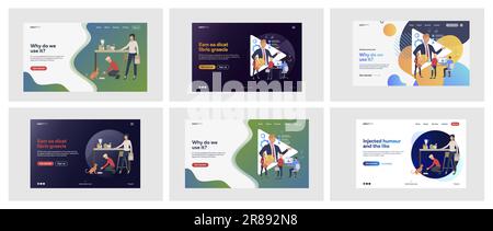 Set of people feeding cat and creating ideas Stock Vector
