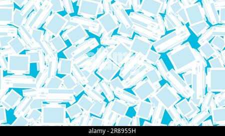 The texture pattern is seamless from old multi-colored retro hipster antique vintage desktop computers with square monitors from the 80's 90's. The ba Stock Vector