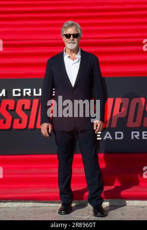 Italy, Rome, June 19th, 2023. World premiere of the action movie 'Mission Impossible - Dead Reckoning part one' in Spanish Steps. Pictured: Henry Czerny    Photo © Fabio Mazzarella/Sintesi/Alamy Live News Stock Photo