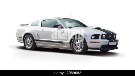 Ford Mustang sport car isolated on white background Stock Photo