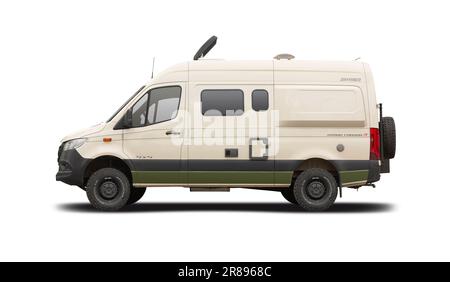 Hymer Grand Canyon S motorhome, side view isolated on white background Stock Photo