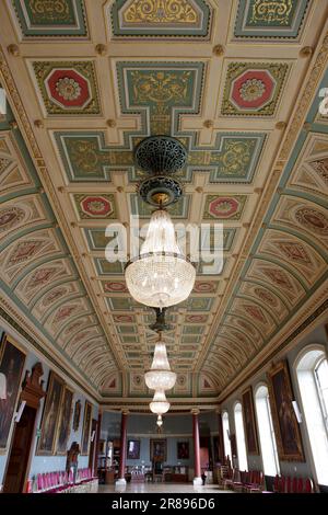 Viewed here is the beautiful Assembly Room in Guildhall, Worcester. Stock Photo
