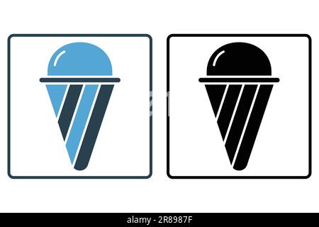 ice cream icon. Solid icon style design. Simple vector design editable Stock Vector