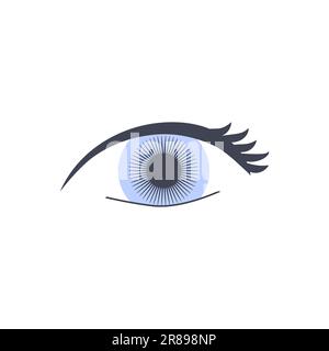 Healthy female eye icon for good vision concept Stock Vector