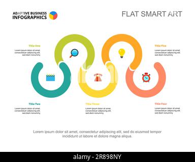 Five Points Workflow Slide Template Stock Vector Image & Art - Alamy