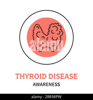 World thyroid day awareness poster of thyroid gland Stock Vector