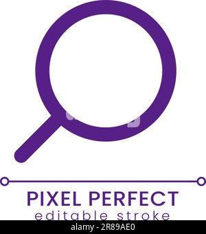 Magnifying glass pixel perfect RGB color ui icon Stock Vector Image ...
