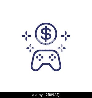 Premium Vector  Icon sport logo of gamepads for play arcade video online  games for gamer and control the game.