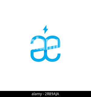 AE Logo Symbol. Letter AE Icon Design Stock Vector