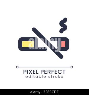 No smoking pixel perfect RGB color ui icon Stock Vector