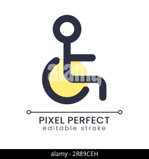 Disability pixel perfect RGB color ui icon Stock Vector