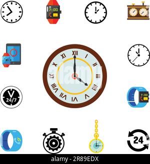 vector set of various clocks Stock Vector Image & Art - Alamy