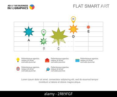 Business Scatter Chart Slide Template Stock Vector