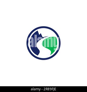 the mountains logo. mountain abstract logo design Stock Vector
