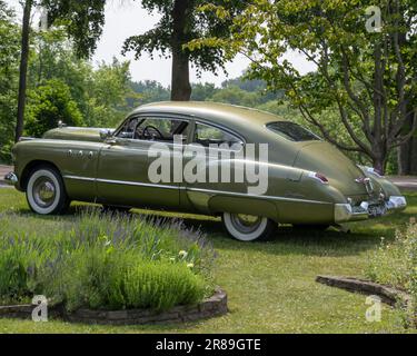 DEARBORN, MI/USA - JUNE 17, 2023: 1949 Buick Super car, The Henry Ford (THF) Motor Muster car show, Greenfield Village, near Detroit, Michigan. Stock Photo