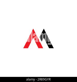 AM Logo symbol modern. Letter M Logo Simple Design Stock Vector