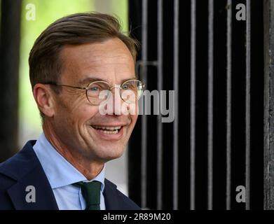 Swedish Prime Minister Ulf Kristersson arriving in Downing Street for a meeting with PM Rishi Sunak.  19th June 2023. Stock Photo