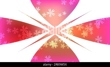 Texture of beautiful festive circular cosmic magical multicolored colored far-away bright violet iridescent variegated swirling flowers with petals an Stock Vector