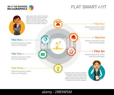 Six Options Strategy Slide Template Stock Vector