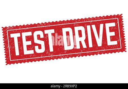 Test drive grunge rubber stamp on white background, vector illustration Stock Vector