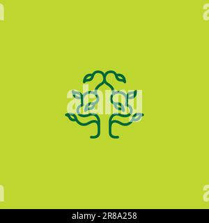 Tree Growing Logo. Leaf Logo Design. Nature Icon Stock Vector