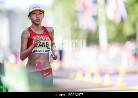 Jiayu YANG participating in the 20 Kilometres Race Walk at the World Athletics Championships London 2017. Stock Photo