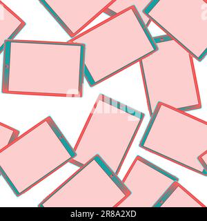 Texture, seamless pattern of smart modern smart touchscreen tablet computers with digital volumetric realistic with large screens mobile devices. The Stock Vector