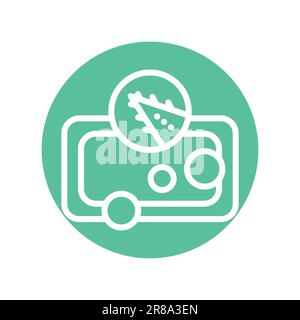 Aloe soap color line icon. Isolated vector element. Stock Vector