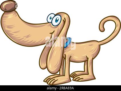 Cute little dog  character cartoon Stock Vector