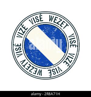Vise, Belgium city vector grunge rubber stamp over white background Stock Vector