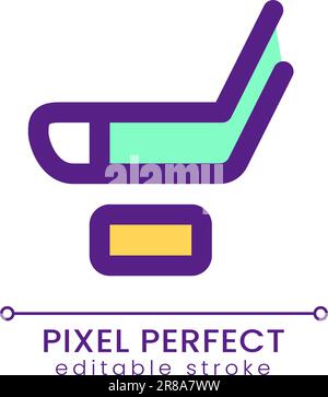 Hockey tournament pixel perfect RGB color ui icon Stock Vector