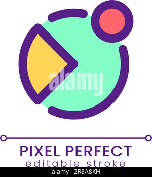 Notification from analytic app pixel perfect RGB color ui icon Stock Vector