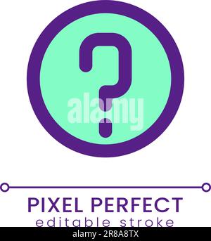 FAQ pixel perfect RGB color ui icon Stock Vector
