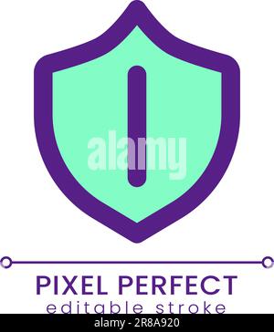 Safeguard pixel perfect RGB color ui icon Stock Vector