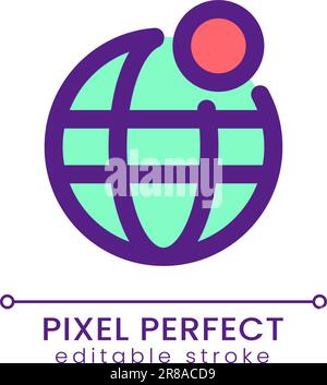 Internet network notification pixel perfect RGB color ui icon Stock Vector