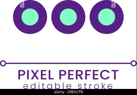 More options button pixel perfect RGB color ui icon Stock Vector